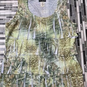 Selling a tank top, multi colors, animal print, size extra large, Brand J T B